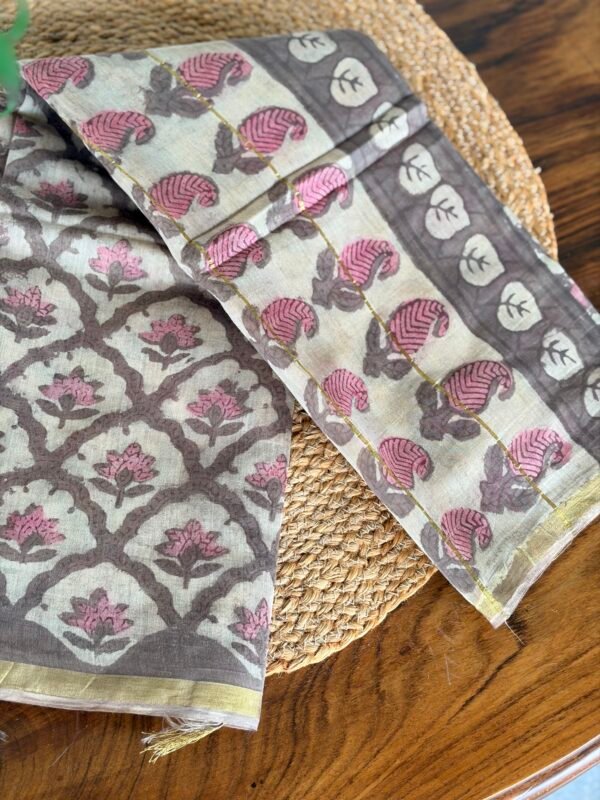 CHANDERI SILK PRINTED DUPATTA - Image 4