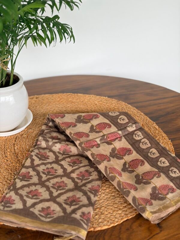CHANDERI SILK PRINTED DUPATTA - Image 3