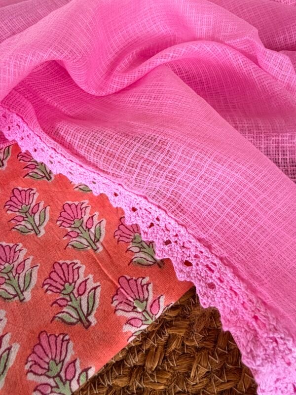 HANDBLOCK PRINTED TOP AND KOTA COTTON DUPATTA - Image 4