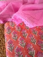 HANDBLOCK PRINTED TOP AND KOTA COTTON DUPATTA - Image 6