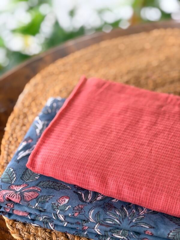 HANDBLOCK PRINTED TOP AND KOTA COTTON DUPATTA - Image 2