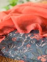 HANDBLOCK PRINTED TOP AND KOTA COTTON DUPATTA - Image 5