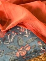 HANDBLOCK PRINTED TOP AND KOTA COTTON DUPATTA