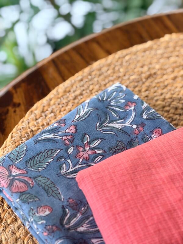 HANDBLOCK PRINTED TOP AND KOTA COTTON DUPATTA - Image 6