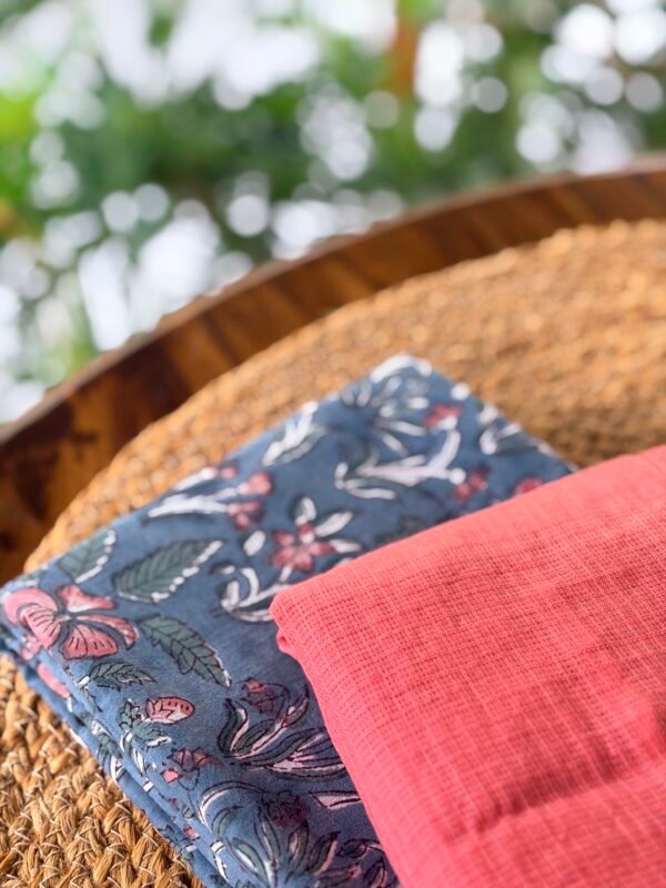 HANDBLOCK PRINTED TOP AND KOTA COTTON DUPATTA - Image 7