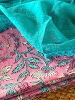 HANDBLOCK PRINTED TOP AND KOTA COTTON DUPATTA - Image 3