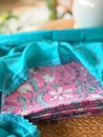 HANDBLOCK PRINTED TOP AND KOTA COTTON DUPATTA - Image 4