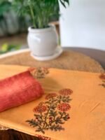 HANDBLOCK PRINTED TOP AND LINEN DUPATTA - Image 5