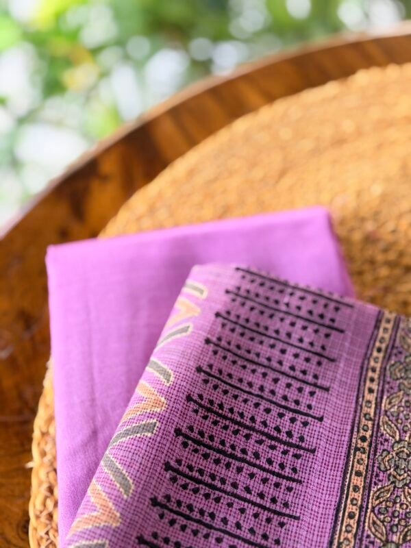CHANDERI TOP AND HANDBLOCK PRINTED KOTA DUPATTA - Image 4