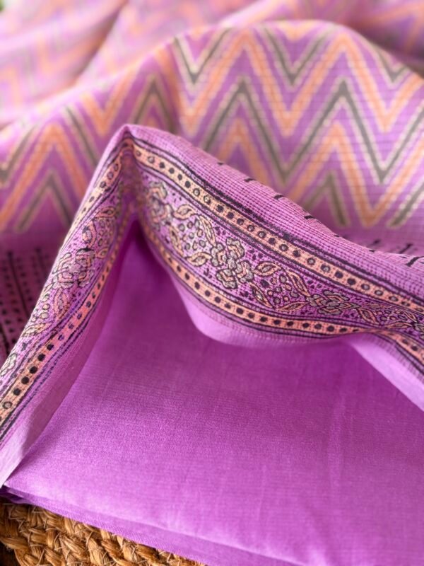 CHANDERI TOP AND HANDBLOCK PRINTED KOTA DUPATTA - Image 5