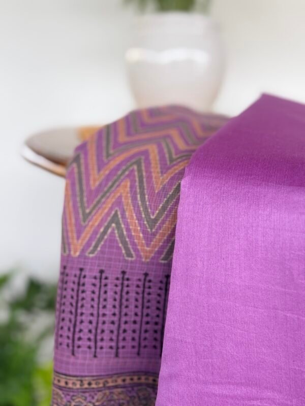CHANDERI TOP AND HANDBLOCK PRINTED KOTA DUPATTA - Image 2