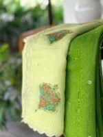 MUL CHANDERI SILK TOP AND MUL CHANDERI PRINTED DUPATTA