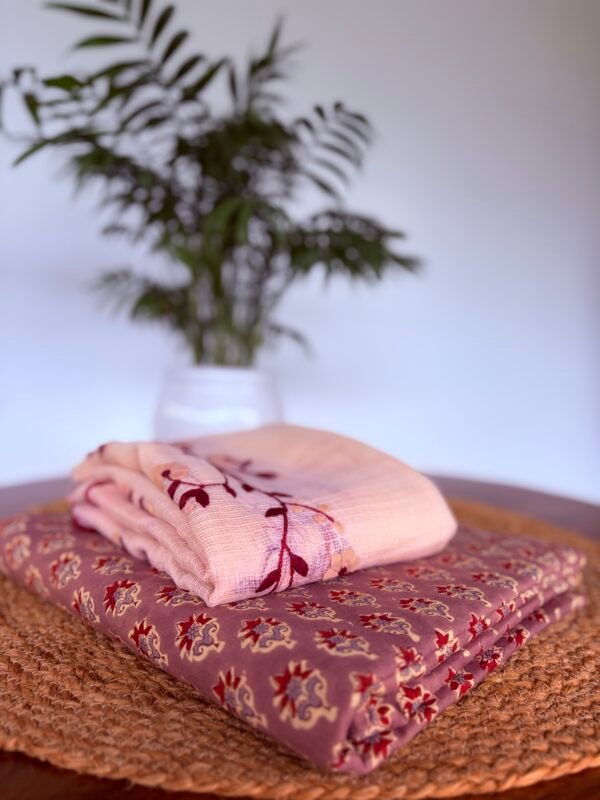 HANDBLOCK PRINTED TOP AND KOTA COTTON DUPATTA - Image 4