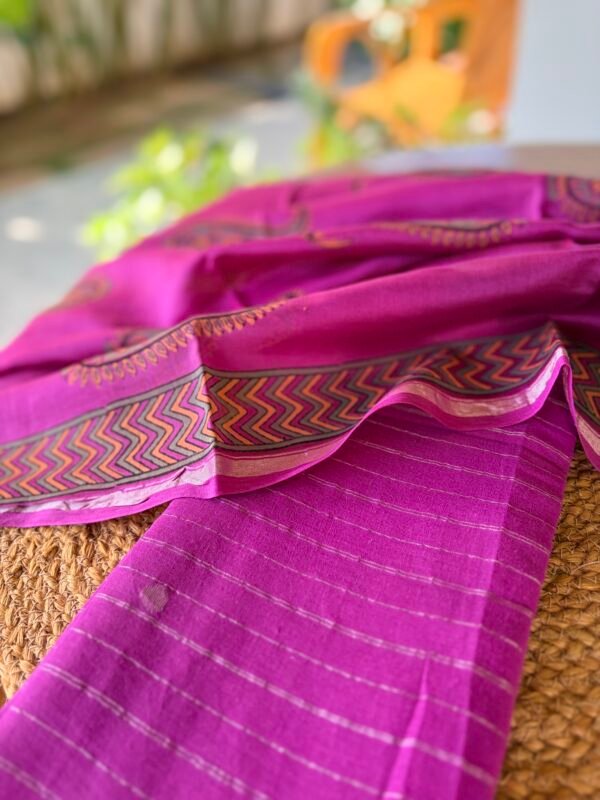 PURE JAMDHANI COTTON TOP AND CHANDERI PRINTED DUPATTA - Image 6