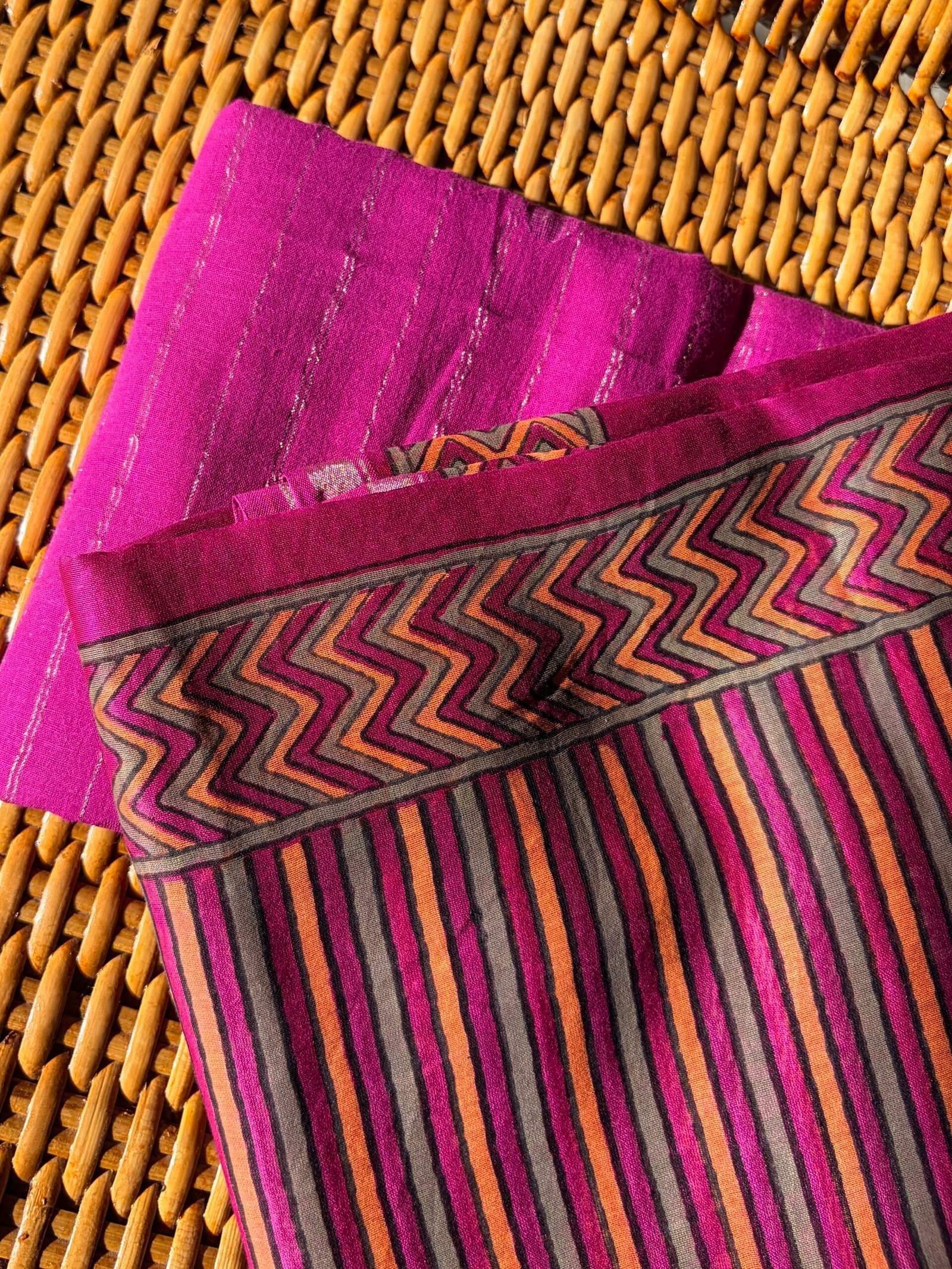 IMG_8526 PURE JAMDHANI COTTON TOP AND CHANDERI PRINTED DUPATTA - Image 1