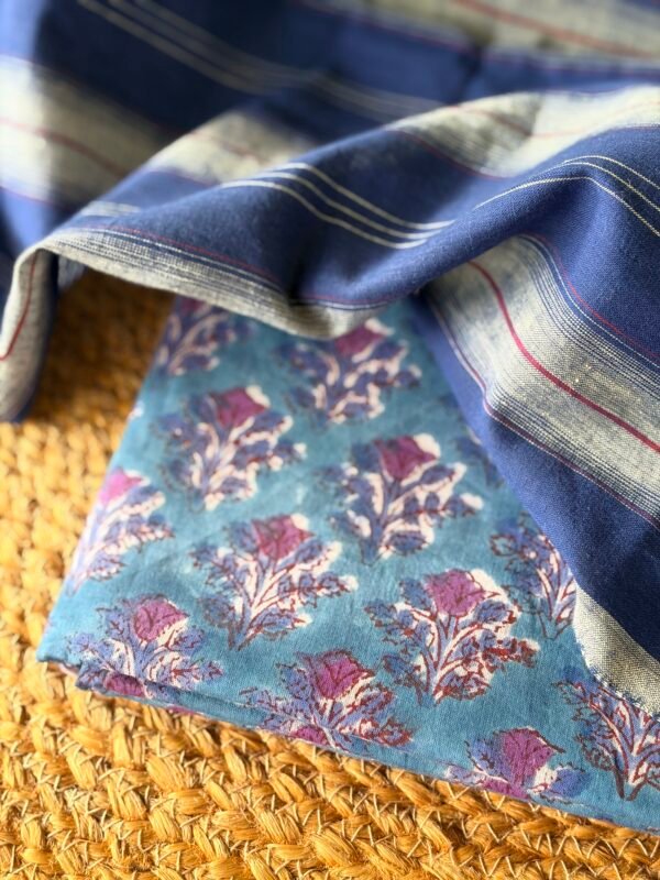 HANDBLOCK PRINTED COTTON TOP AND COTTON DUPATTA - Image 4