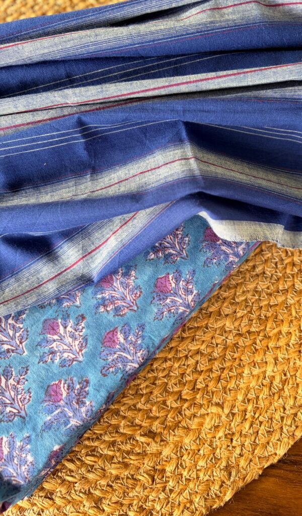 HANDBLOCK PRINTED COTTON TOP AND COTTON DUPATTA - Image 7