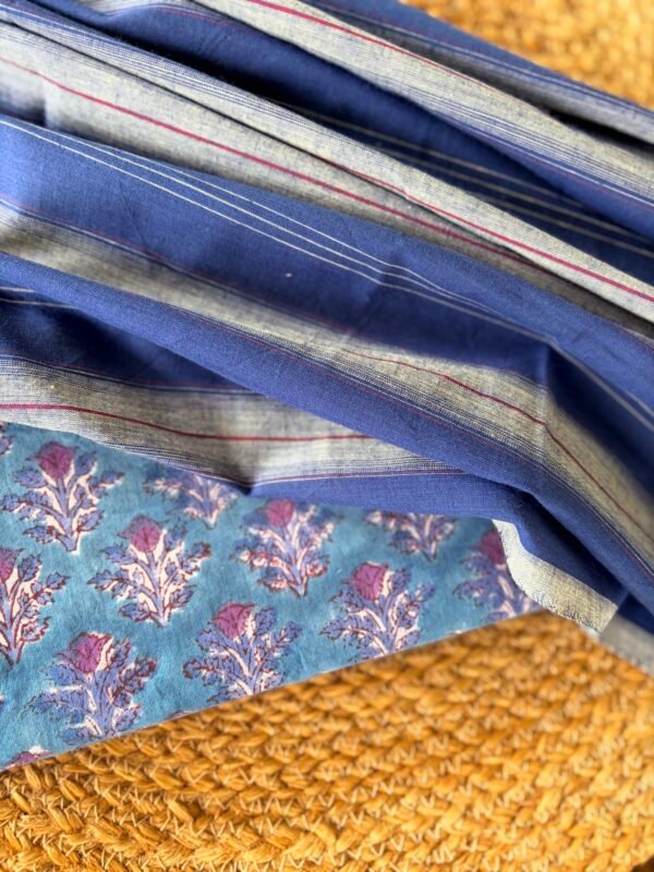 HANDBLOCK PRINTED COTTON TOP AND COTTON DUPATTA - Image 6