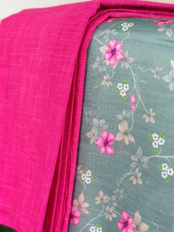 COTTON TOP AND PRINTED SILK COTTON BOTTOM - Image 4