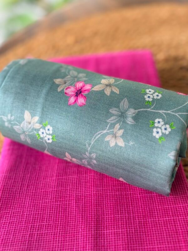 COTTON TOP AND PRINTED SILK COTTON BOTTOM - Image 3