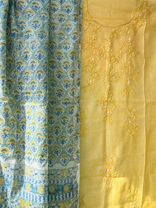 PATTI KA KAAM SILK KOTA TOP AND CHANDERI PRINTED DUPATTA - Image 6