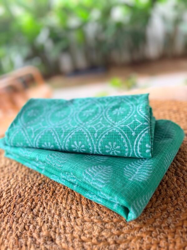 PURE KOTA COTTON HANDBLOCK PRINTED TOP AND DUPATTA - Image 6