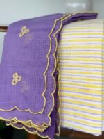 PURE HANDBLOCK PRINTED COTTON TOP AND DUAL SHADE KOTA COTTON DUPATTA - Image 4