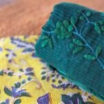 HANDBLOCK PRINTED COTTON TOP AND PATTI KA KAAM KOTA COTTON  DUPATTA