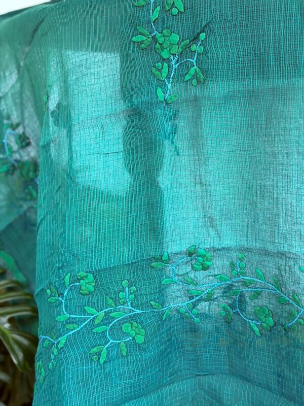 HANDBLOCK PRINTED COTTON TOP AND PATTI KA KAAM KOTA COTTON  DUPATTA - Image 3