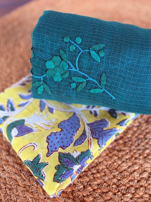 HANDBLOCK PRINTED COTTON TOP AND PATTI KA KAAM KOTA COTTON  DUPATTA - Image 6