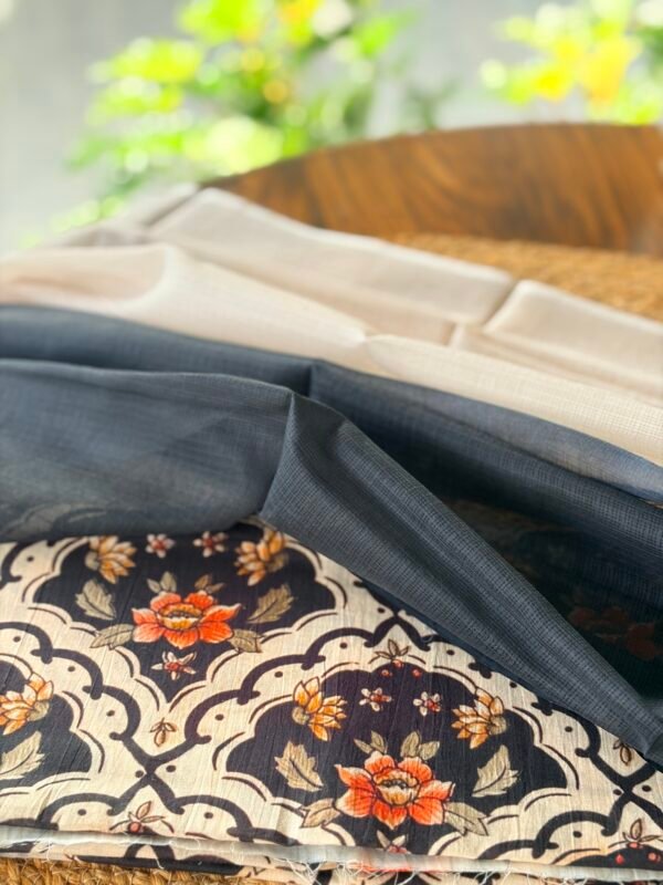 MUL COTTON PRINTED TOP AND DUAL SHADE KOTA DUPATTA - Image 2