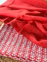 HANDBLOCK PRINTED TOP AND KOTA COTTON DUPATTA WITH LACE - Image 6