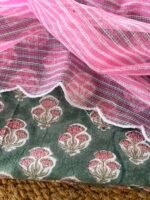 HANDBLOCK PRINTED COTTON TOP AND PRINTED KOTA COTTON DUPATTA - Image 7