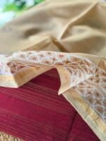 SILK COTTON TOP AND HANDBLOCK PRINTED CHANDERI SILK DUPATTA - Image 7
