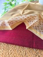 SILK COTTON TOP AND HANDBLOCK PRINTED CHANDERI SILK DUPATTA - Image 4