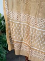 SILK COTTON TOP AND HANDBLOCK PRINTED CHANDERI SILK DUPATTA - Image 2