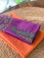 COTTON TOP AND CHANDERI SILK HANDBLOCK PRINTED DUPATTA - Image 3