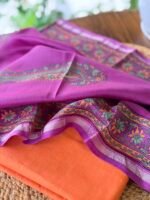 COTTON TOP AND CHANDERI SILK HANDBLOCK PRINTED DUPATTA - Image 6