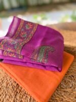 COTTON TOP AND CHANDERI SILK HANDBLOCK PRINTED DUPATTA