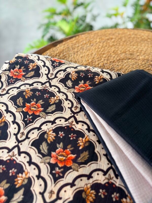MUL COTTON PRINTED TOP AND DUAL SHADE KOTA DUPATTA - Image 4