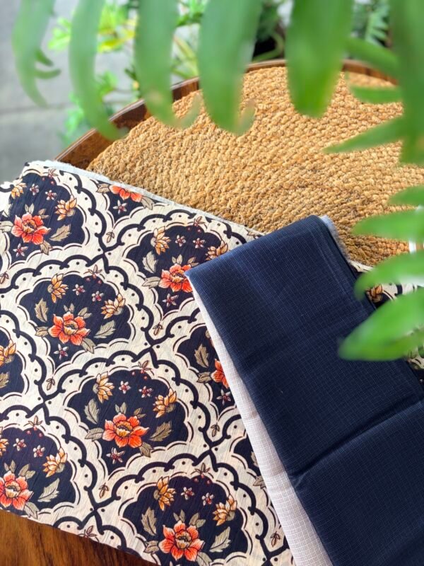 MUL COTTON PRINTED TOP AND DUAL SHADE KOTA DUPATTA - Image 6