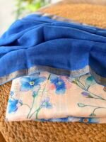PRINTED SILK COTTON TOP AND LINEN DUPATTA - Image 3