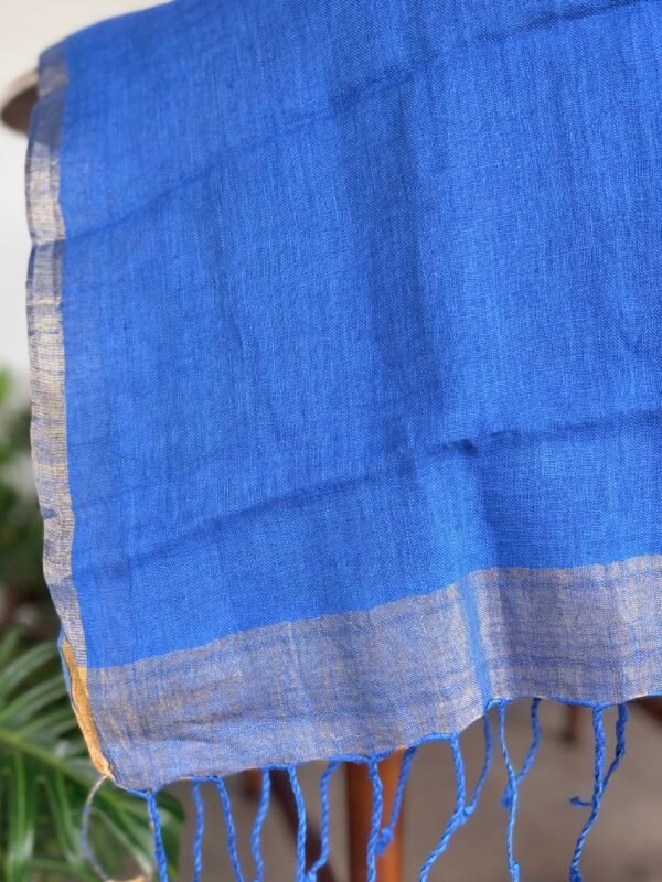 PRINTED SILK COTTON TOP AND LINEN DUPATTA - Image 2