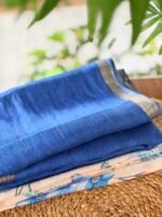 PRINTED SILK COTTON TOP AND LINEN DUPATTA