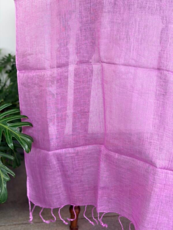 PRINTED SILK COTTON TOP AND LINEN DUPATTA - Image 2