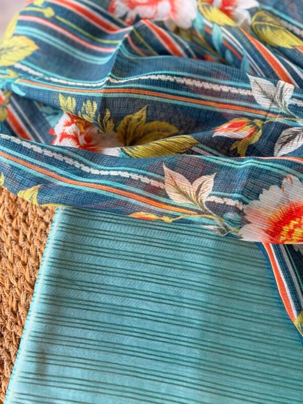 CHANDERI STRIPES TOP AND KOTA DUPATTA - Image 3