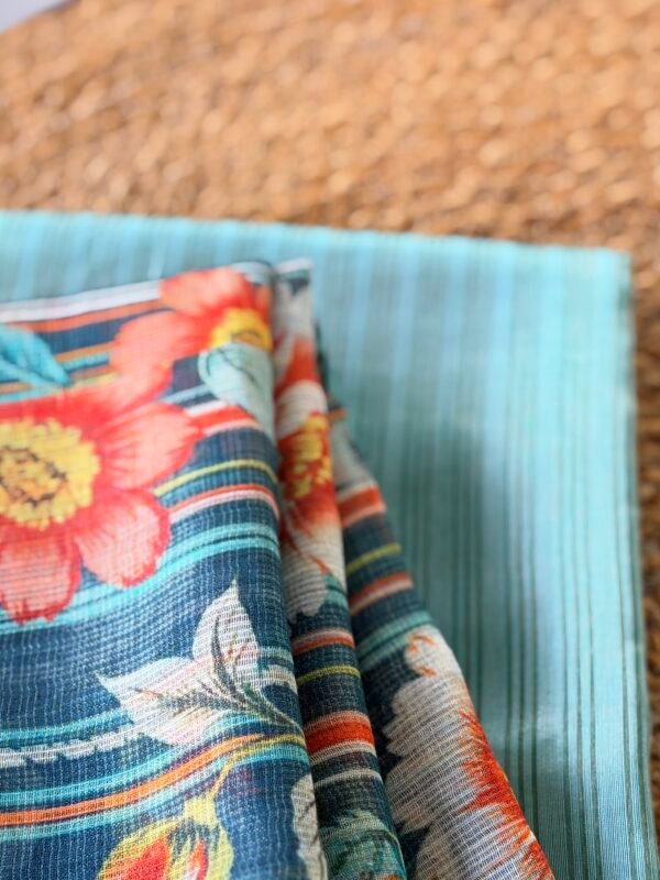 CHANDERI STRIPES TOP AND KOTA DUPATTA - Image 4