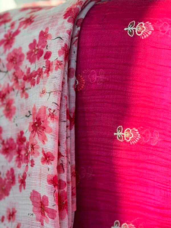 MUL CHANDERI TOP AND KOTA PRINTED DUPATTA - Image 3