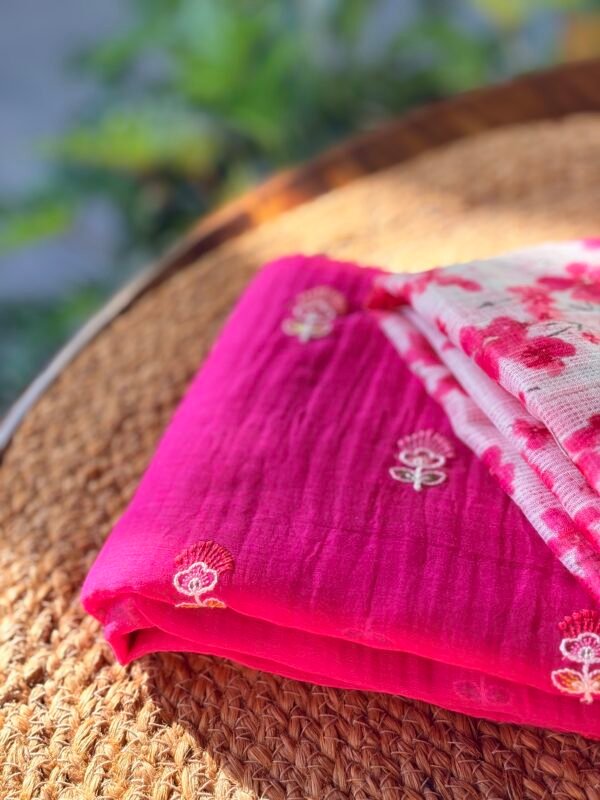 MUL CHANDERI TOP AND KOTA PRINTED DUPATTA - Image 2