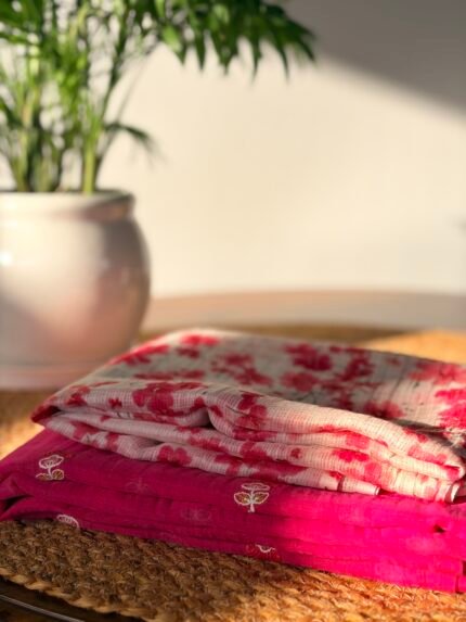 MUL CHANDERI TOP AND KOTA PRINTED DUPATTA